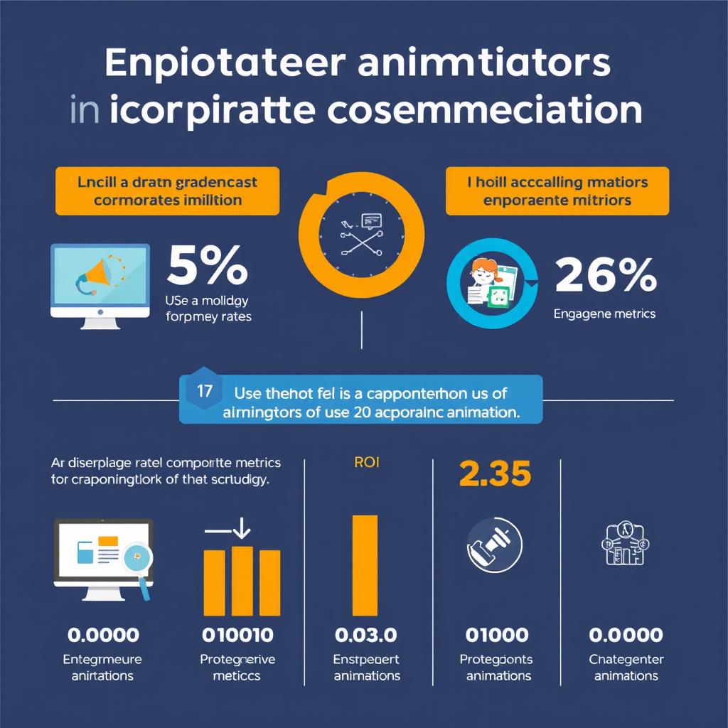 Wykres pokazujący skuteczność animacji komputerowych w komunikacji korporacyjnej